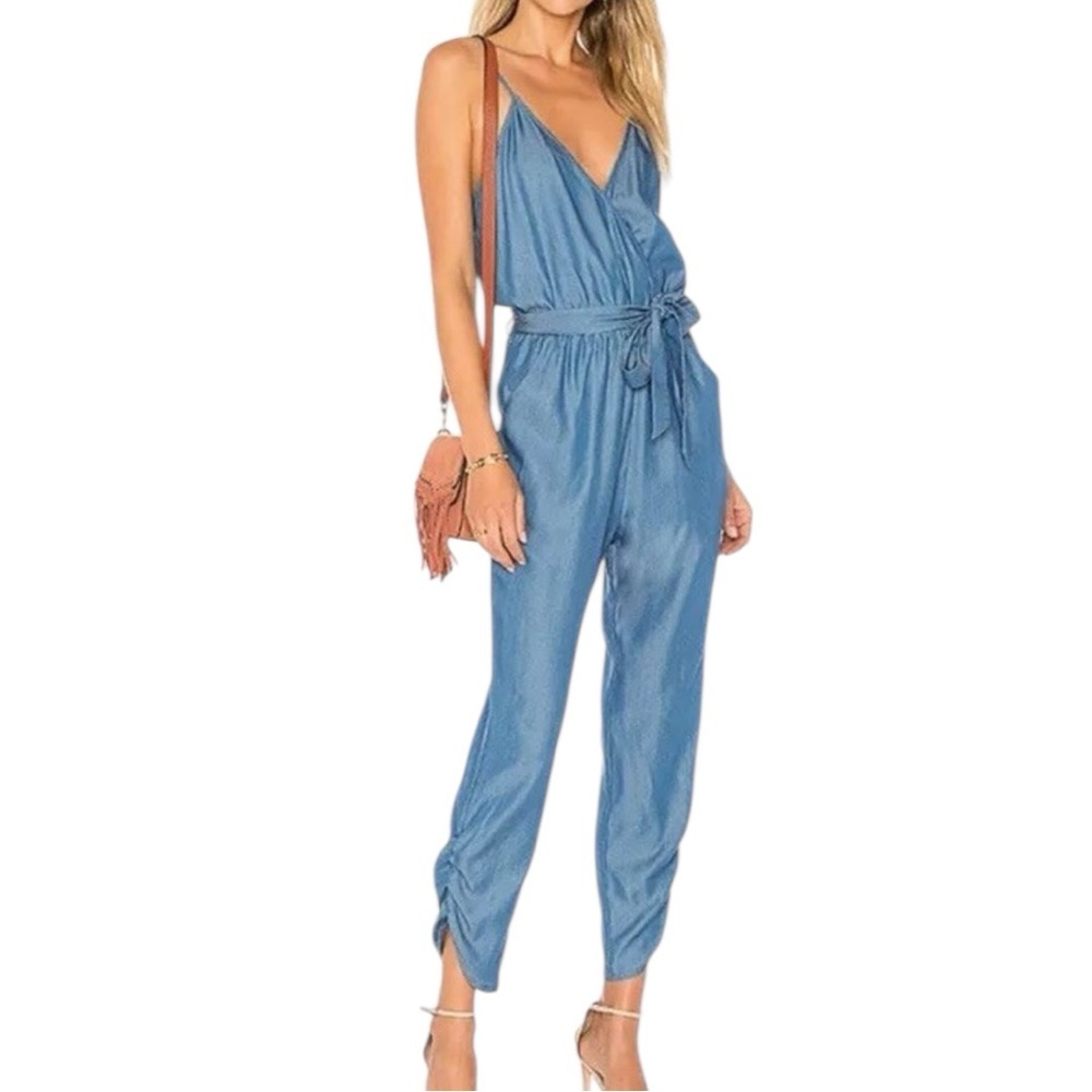 Lovers + Friends Emily Jumpsuit Light Ocean SZ S